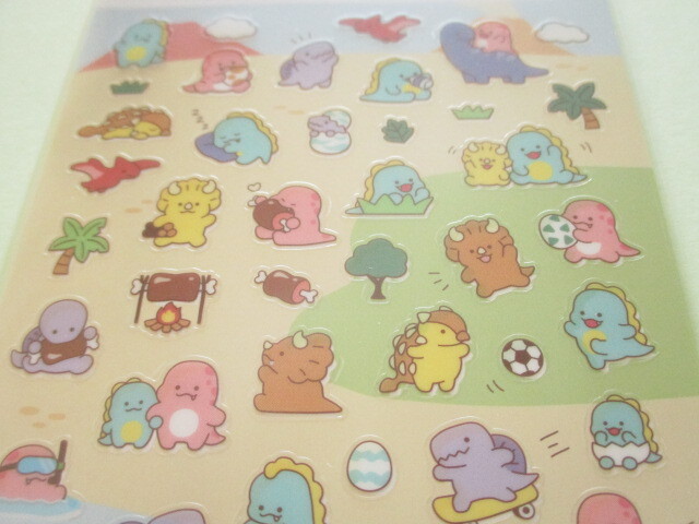 Photo: Kawaii Cute Design Stickers Sheet Gaia *Mystery Friends Dinosaurs (466814-1)