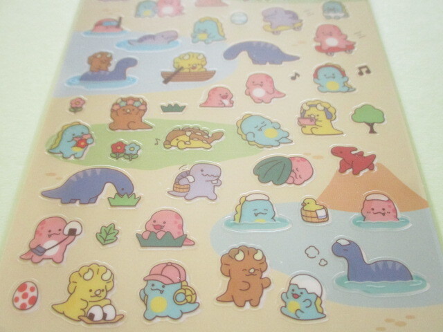 Photo: Kawaii Cute Design Stickers Sheet Gaia *Mystery Friends Dinosaurs (466814-1)