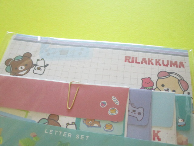 Photo: Kawaii Cute Regular Letter Set Rilakkuma San-x *Gaming Rilakkuma (LH83801)