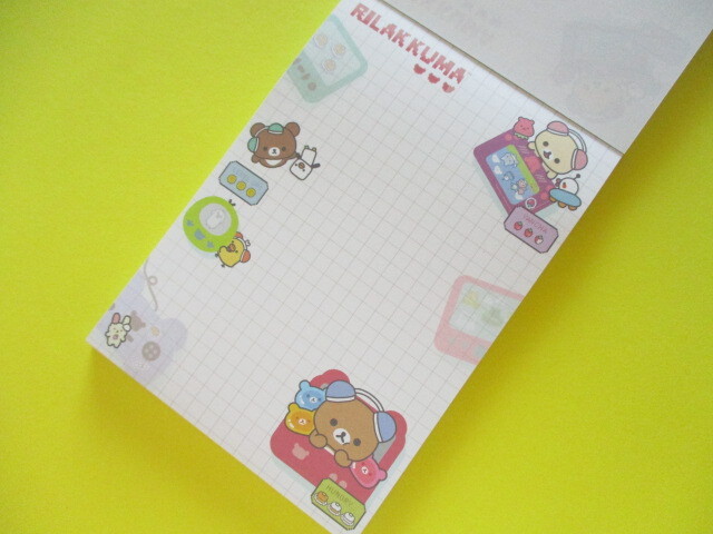 Photo: Kawaii Cute Large Memo Pad Rilakkuma San-x *Gaming Rilakkuma (MH27302)