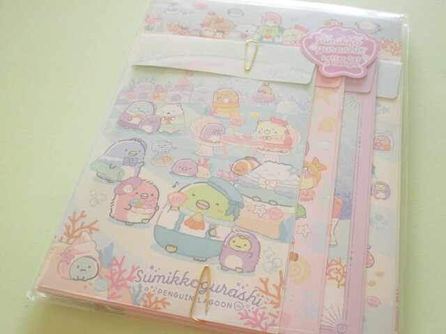 Photo1: Kawaii Cute Regular Letter Set San-x Sumikkogurashi *Penguin Lagoon (LH83901)