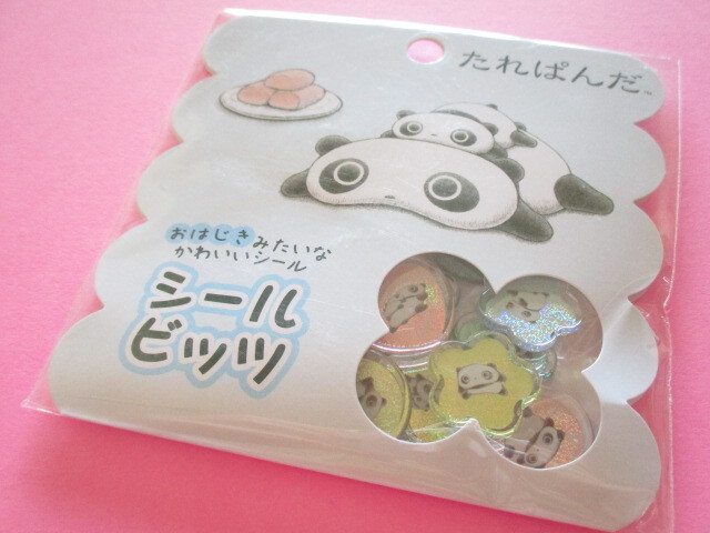 Photo1: Kawaii Cute Seal Bits Sticker Ohajiki Flakes Sack San-x *たれぱんだ (SE69001)