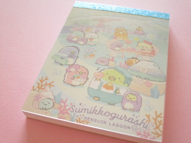 Photo1: Kawaii Cute Mini Memo Pad Sumikkogurashi San-x *Penguin Lagoon (MH27401-4)