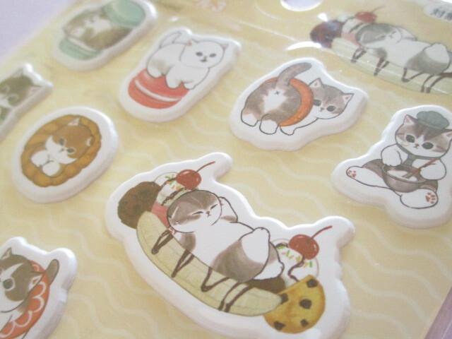 Photo: Kawaii Cute Puffy Stickers Sheet Eikoh *Mofusand (157383-2-Yellow)
