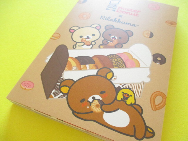 Photo1: Kawaii Cute Large Memo Pad Rilakkuma San-x *Mister Donut×Rilakkuma (MH27802)