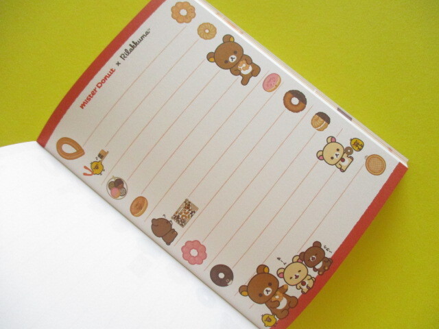 Photo: Kawaii Cute Large Memo Pad Rilakkuma San-x *Mister Donut×Rilakkuma (MH27801)