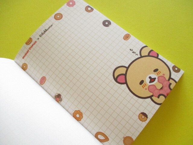 Photo: Kawaii Cute Large Memo Pad Rilakkuma San-x *Mister Donut×Rilakkuma (MH27802)