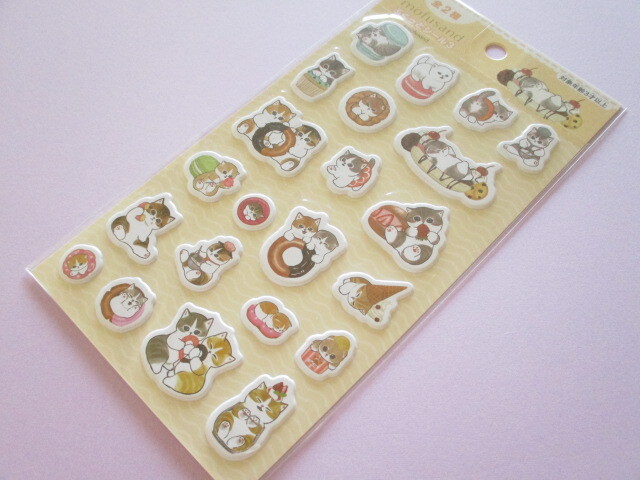Photo1: Kawaii Cute Puffy Stickers Sheet Eikoh *Mofusand (157383-2-Yellow)