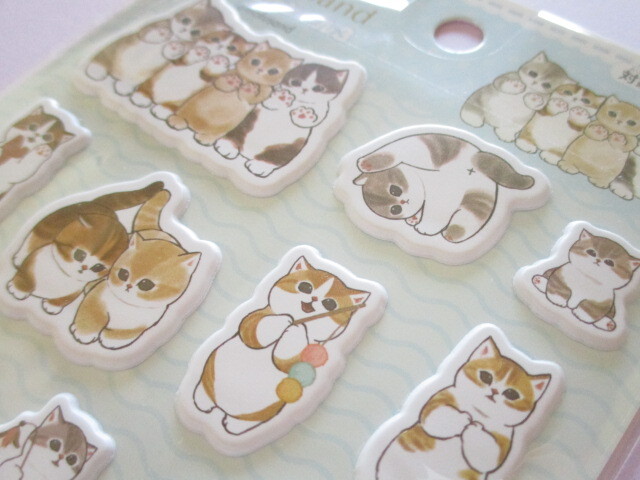 Photo: Kawaii Cute Puffy Stickers Sheet Eikoh *Mofusand (157383-1-Blue)
