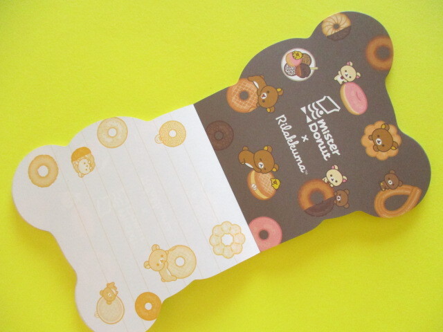 Photo: Kawaii Cute Die-Cut Medium Memo Pad Korilakkuma San-x *Mister Donut×Rilakkuma (MH27902)