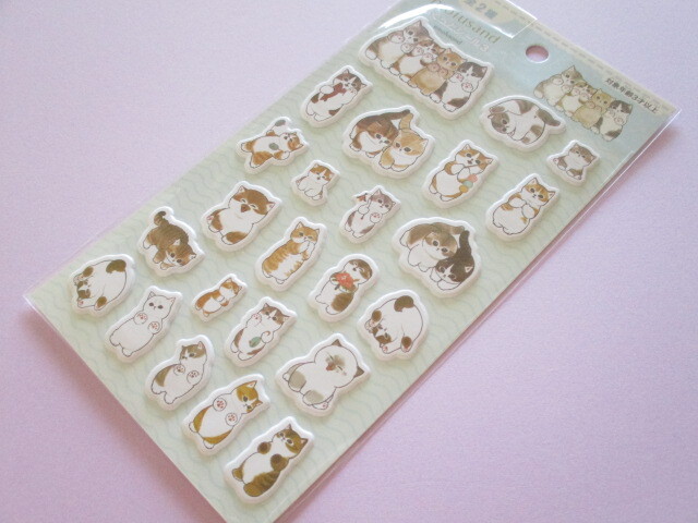 Photo1: Kawaii Cute Puffy Stickers Sheet Eikoh *Mofusand (157383-1-Blue)