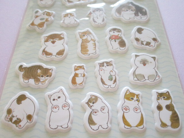 Photo: Kawaii Cute Puffy Stickers Sheet Eikoh *Mofusand (157383-1-Blue)
