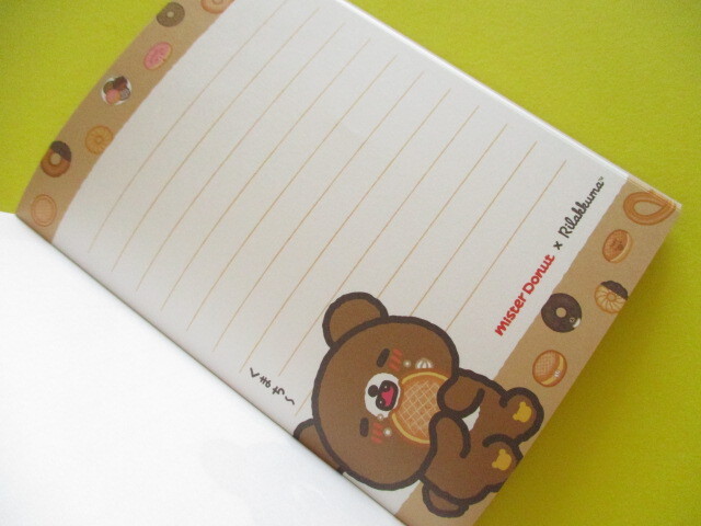 Photo: Kawaii Cute Large Memo Pad Rilakkuma San-x *Mister Donut×Rilakkuma (MH27802)