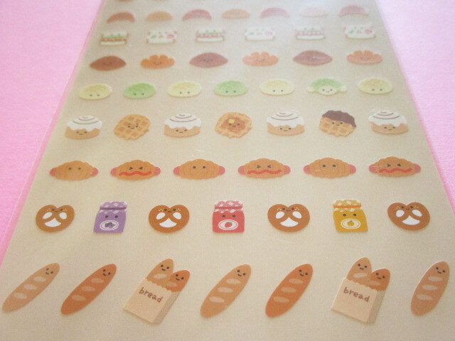 Photo: Kawaii Cute たべられ隊 Stickers Sheet Gaia *Bread (466798-2)