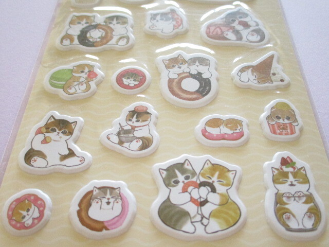 Photo: Kawaii Cute Puffy Stickers Sheet Eikoh *Mofusand (157383-2-Yellow)