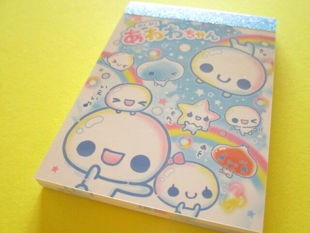 Photo1: Kawaii Cute Mini Memo Pad Kamio Japan *ぷくぷくあわわちゃん (228723)