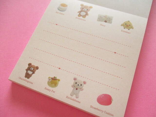 Photo: Kawaii Cute Square Memo Pad Stuffed animal photographs San-x *Rilakkuma (MH29101)