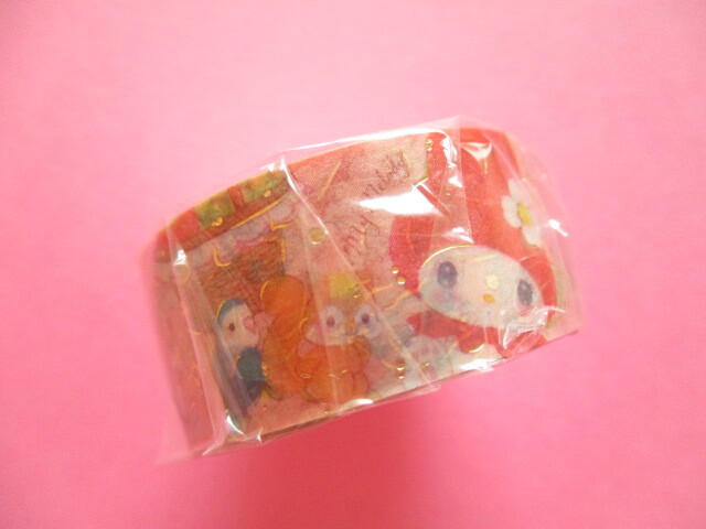 Photo: Kawaii Cute Masking Tape Sticker My Melody × たけい みき Miki Takei Clothes Pin *Little Red (MT-84073)
