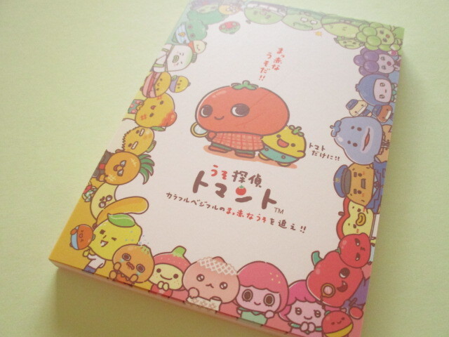 Photo1: Kawaii Cute Large Memo Pad うそ探偵 Tomanto San-x *まっ赤なうそだ！トマトのようにね！ (MH28901)