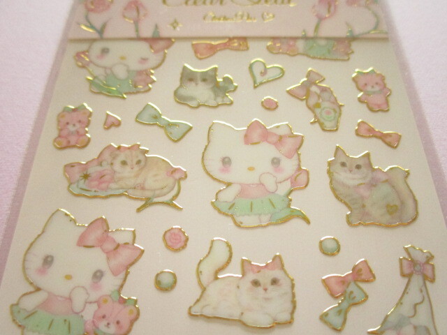 Photo: Kawaii Cute Stickers Sheet Hello Kitty × たけい みき Miki Takei Clothes Pin *Elegance (US-84077)