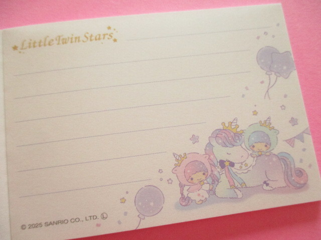 Photo: Kawaii Cute Mini Memo Pad Little Twin Stars Crux *Twilight Unicorn (132554）