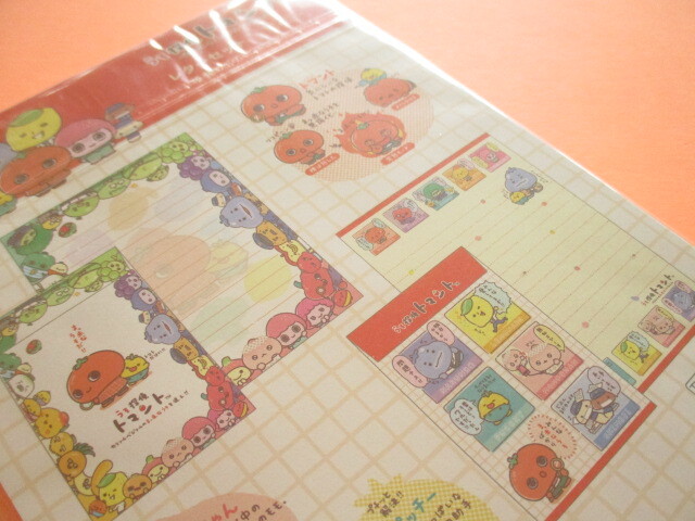 Photo: Kawaii Cute Regular Letter Set うそ探偵 Tomanto San-x *まっ赤なうそだ！トマトのようにね！(LH84701)