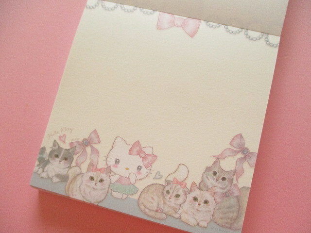Photo: Kawaii Cute Medium Memo Pad Hello Kitty × たけい みき Miki Takei Clothes Pin *Elegance (MM-84052) 