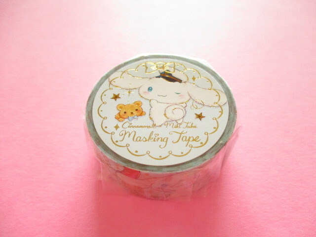 Photo1: Kawaii Cute Masking Tape Sticker Cinnamoroll × たけい みき Miki Takei Clothes Pin *Marine (MT-84071)