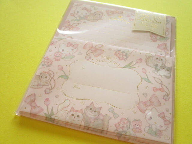 Photo1: Kawaii Cute Letter Set Hello Kitty × たけい みき Miki Takei Clothes Pin *Elegance (LS-84048)