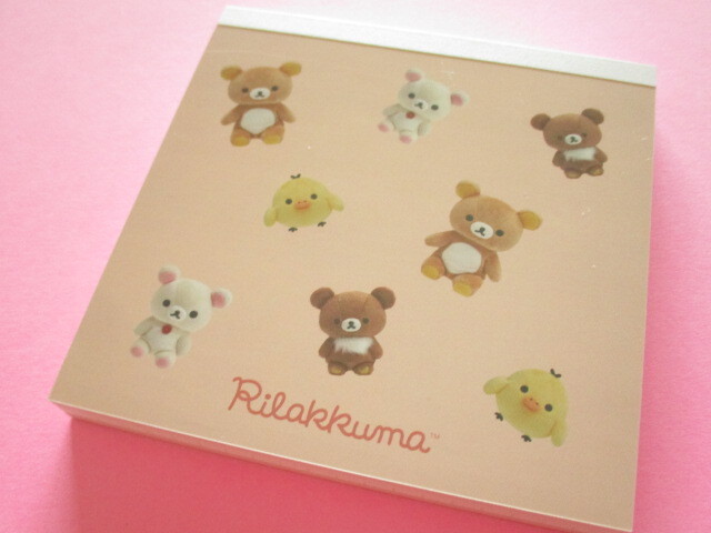 Photo1: Kawaii Cute Square Memo Pad Stuffed animal photographs San-x *Rilakkuma (MH29101)