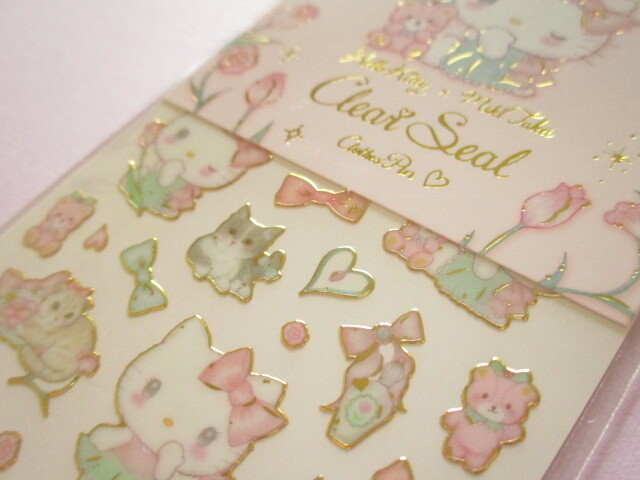 Photo: Kawaii Cute Stickers Sheet Hello Kitty × たけい みき Miki Takei Clothes Pin *Elegance (US-84077)