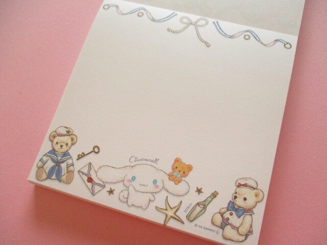 Photo: Kawaii Cute Medium Memo Pad Cinnamoroll × たけい みき Miki Takei Clothes Pin *Marine (MM-84053) 