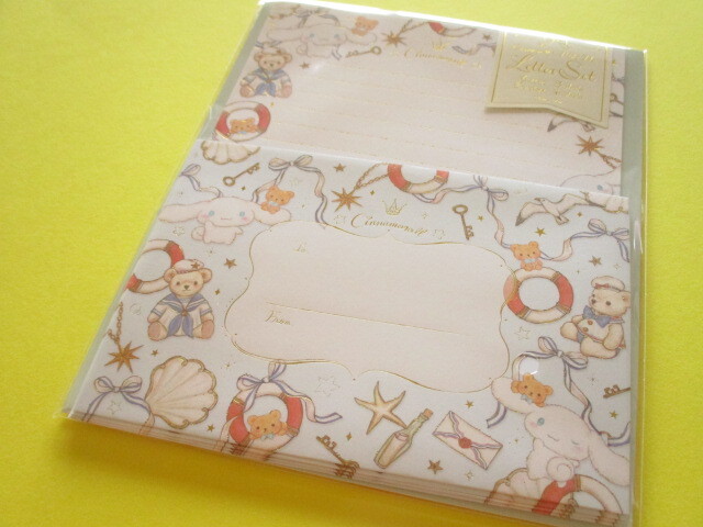 Photo1: Kawaii Cute Letter Set Cinnamoroll × たけい みき Miki Takei Clothes Pin *Marine (LS-84049)