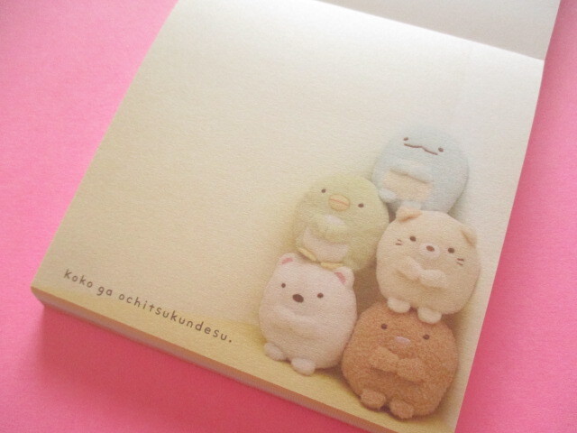 Photo: Kawaii Cute Square Memo Pad Stuffed animal photographs San-x *Sumikkogurashi (MH29102)