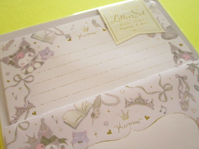 Photo: Kawaii Cute Letter Set Kuromi  × たけい みき Miki Takei Clothes Pin *Black Swan (LS-84050)