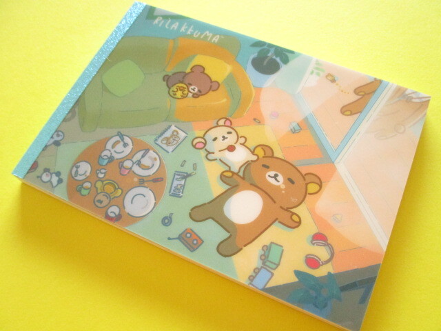 Photo1: Kawaii Cute Large Memo Pad Rilakkuma San-x *stay with me (MH28001)