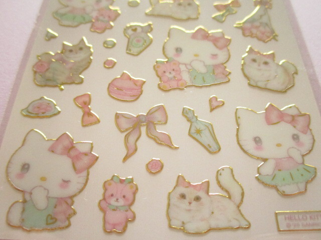 Photo: Kawaii Cute Stickers Sheet Hello Kitty × たけい みき Miki Takei Clothes Pin *Elegance (US-84077)