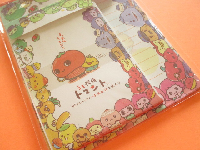 Photo: Kawaii Cute Regular Letter Set うそ探偵 Tomanto San-x *まっ赤なうそだ！トマトのようにね！(LH84701)