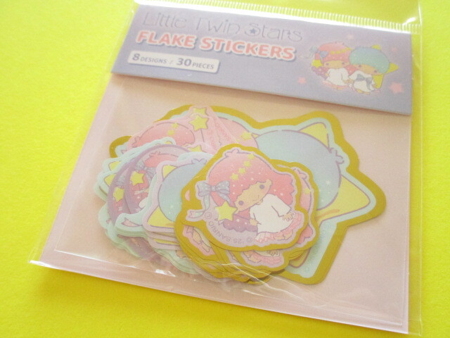 Photo1: Kawaii Cute Sticker Flakes Sack Sanrio *Little Twin Stars (415976)