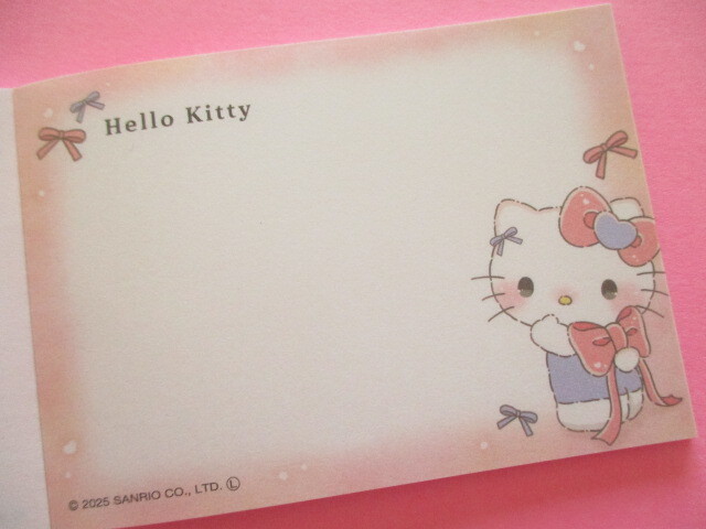 Photo: Kawaii Cute Mini Memo Pad Hello Kitty Crux *るんるんリボン (135348）