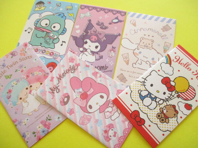 Photo: 6 packs Kawaii Cute Mini Envelopes Pochibukuro Sanrio Characters Set (018892-25)