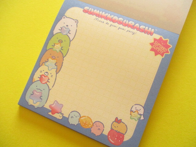 Photo: Kawaii Cute Square Memo Pad Sumikkogurashi San-x *Gummy Gummy Party (MH30101)