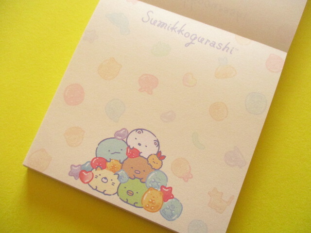 Photo: Kawaii Cute Square Memo Pad Sumikkogurashi San-x *Gummy Gummy Party (MH30101)