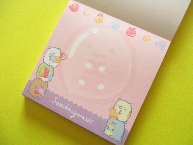 Photo: Kawaii Cute Square Memo Pad Sumikkogurashi San-x *Gummy Gummy Party (MH30102)