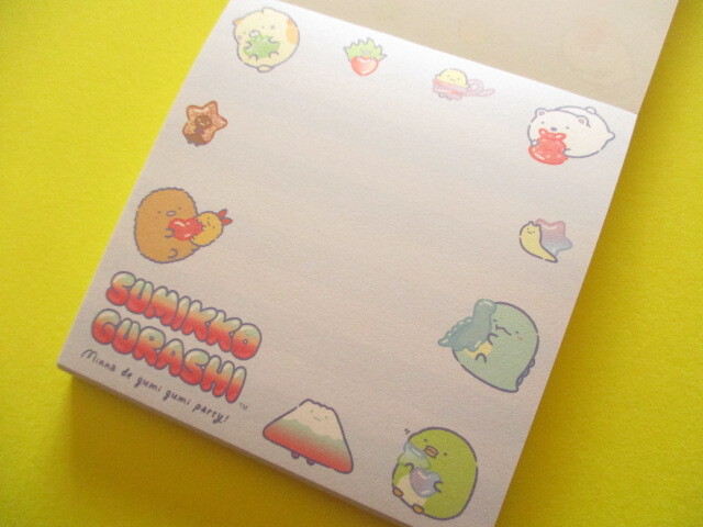 Photo: Kawaii Cute Square Memo Pad Sumikkogurashi San-x *Gummy Gummy Party (MH30101)