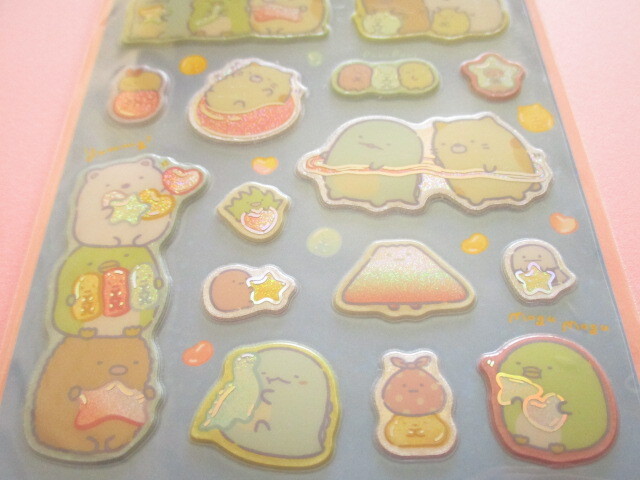 Photo: Kawaii Cute Funi Funi Hologram Stickers Sheet Sumikkogurashi San-x *Gummy Gummy Party (SE70901)