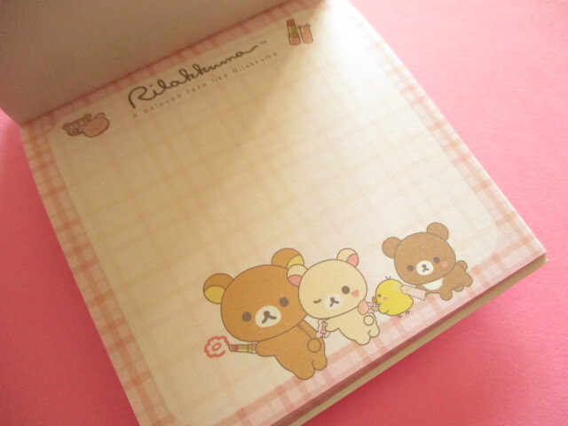 Photo: Kawaii Cute Square Memo Pad Rilakkuma San-x *Makeup Rilakkuma (MH30001)