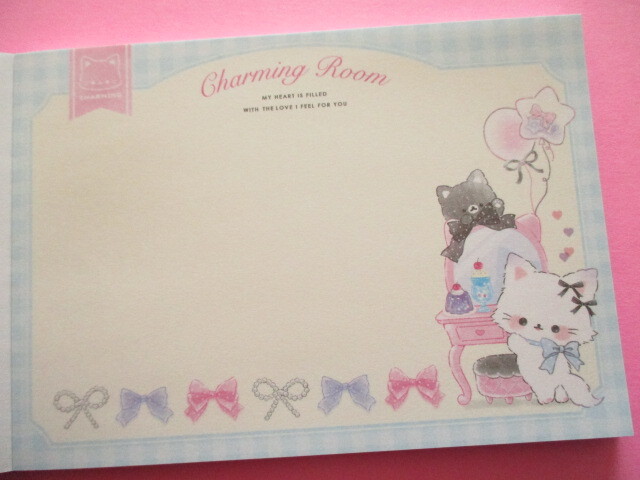 Photo: Kawaii Cute V Large Memo Pad Charming Room Q-LiA *Chaton (04459)