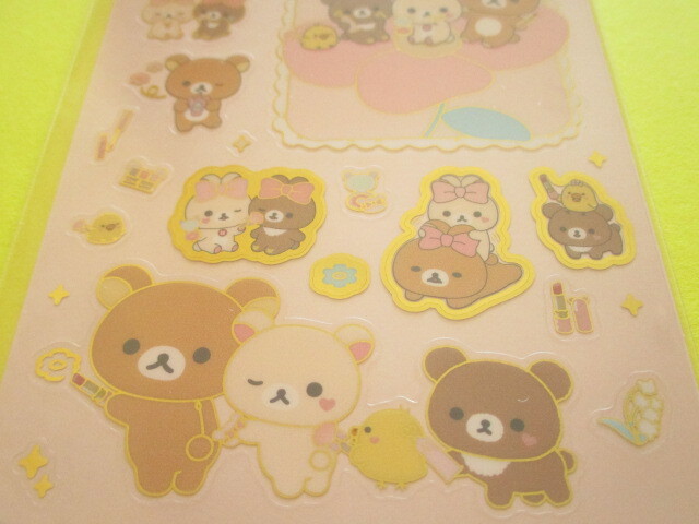 Photo: Kawaii Cute Stickers Sheet Rilakkuma San-x *Makeup Rilakkuma (SE70802)