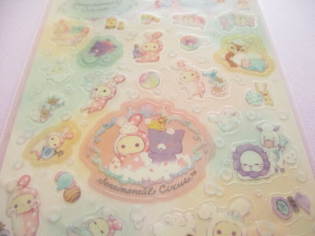 Photo: Kawaii Cute Stickers Sheet Sentimental Circus San-x *ぬくもり泡沫シャボンの夜に (SE71602)